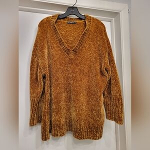 Zara Crushed Velvet Sweater